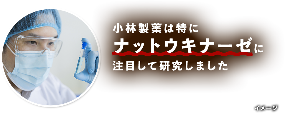 小林製薬は特にナットウキナーゼに注目して研究しました